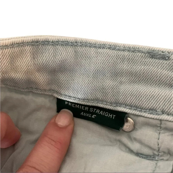 Lauren Ralph Lauren Jeans Blue Gray High Rise Premier Straight Ankle sz 10 - Picture 9 of 12